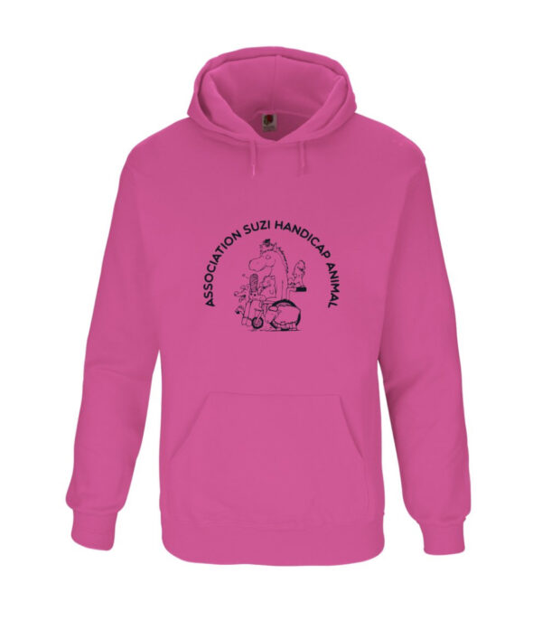 Sweat à capuche rose