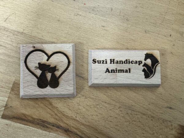 Magnets en bois animaux