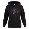Sweat à capuche noir logo violet